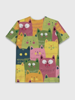 Мужская базовая футболка / Коты