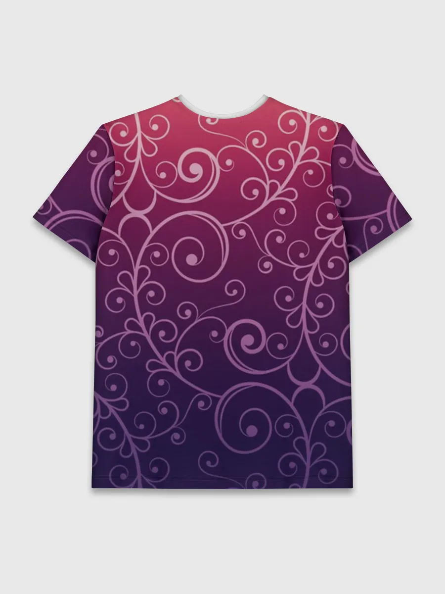 Мужская базовая футболка / Цветочный узор