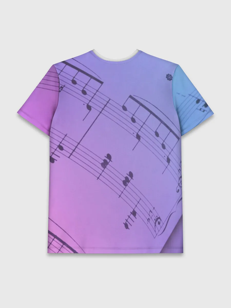 Мужская базовая футболка / Ноты