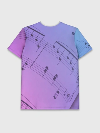 Мужская базовая футболка / Ноты