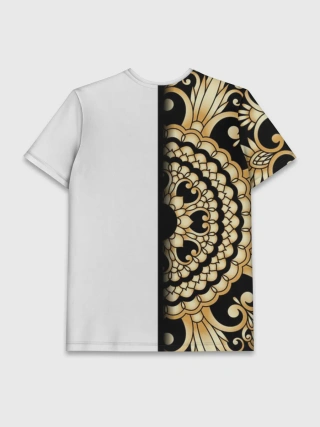 Мужская базовая футболка / Белое на черном