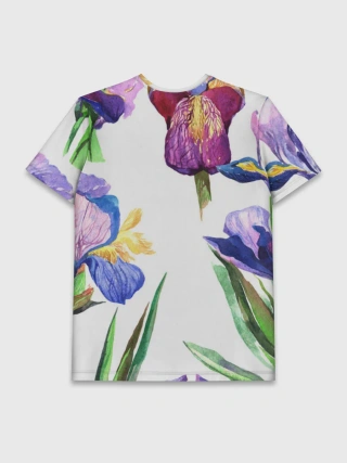 Мужская базовая футболка / Ирисы