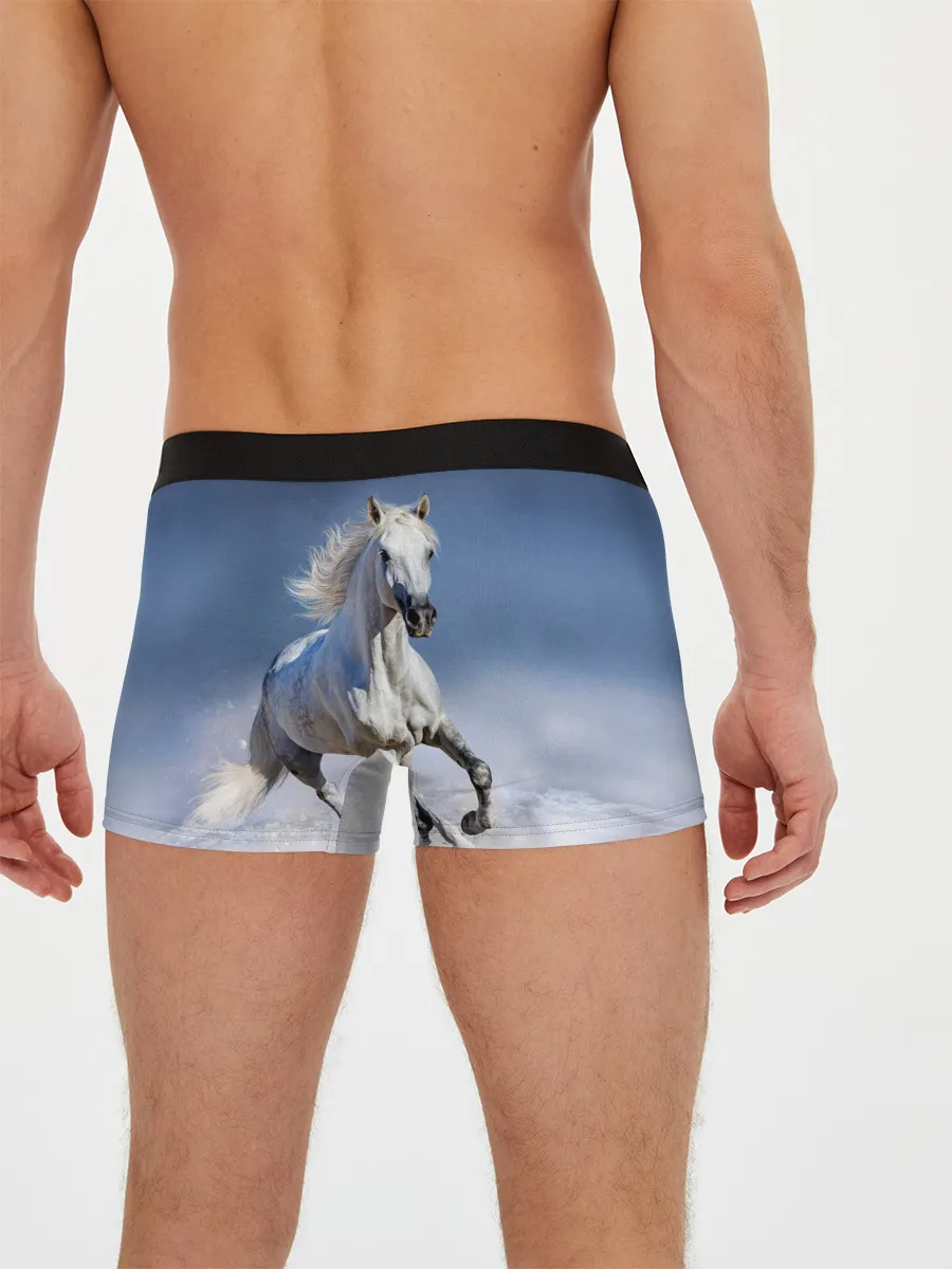 Мужские трусы боксеры / Белая лошадь