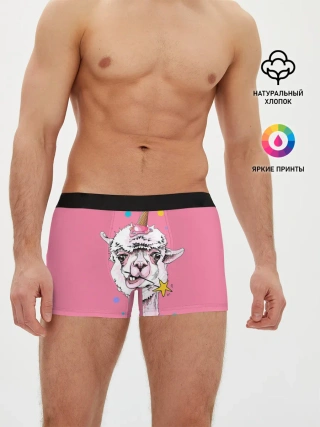 Мужские трусы боксеры / Hello llamacorn