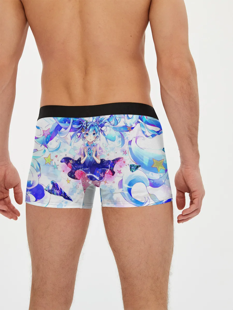 Мужские трусы боксеры / Хацуне Мику на красочном фоне