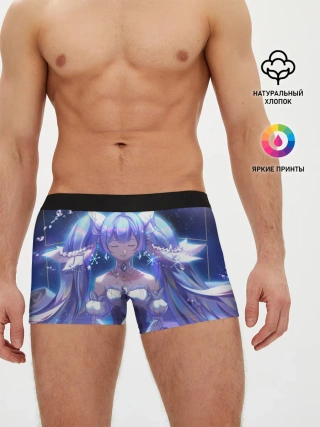 Мужские трусы боксеры / Хатцуне Мику медитирует