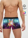 Мужские трусы боксеры / Кот с радугой и пиццей