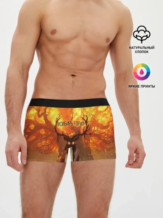 Мужские трусы боксеры / Горящая Сибирь