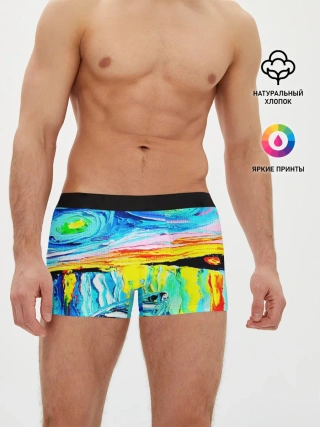 Мужские трусы боксеры / НОЧНОЙ ПРИЧАЛ ВАНГОГ