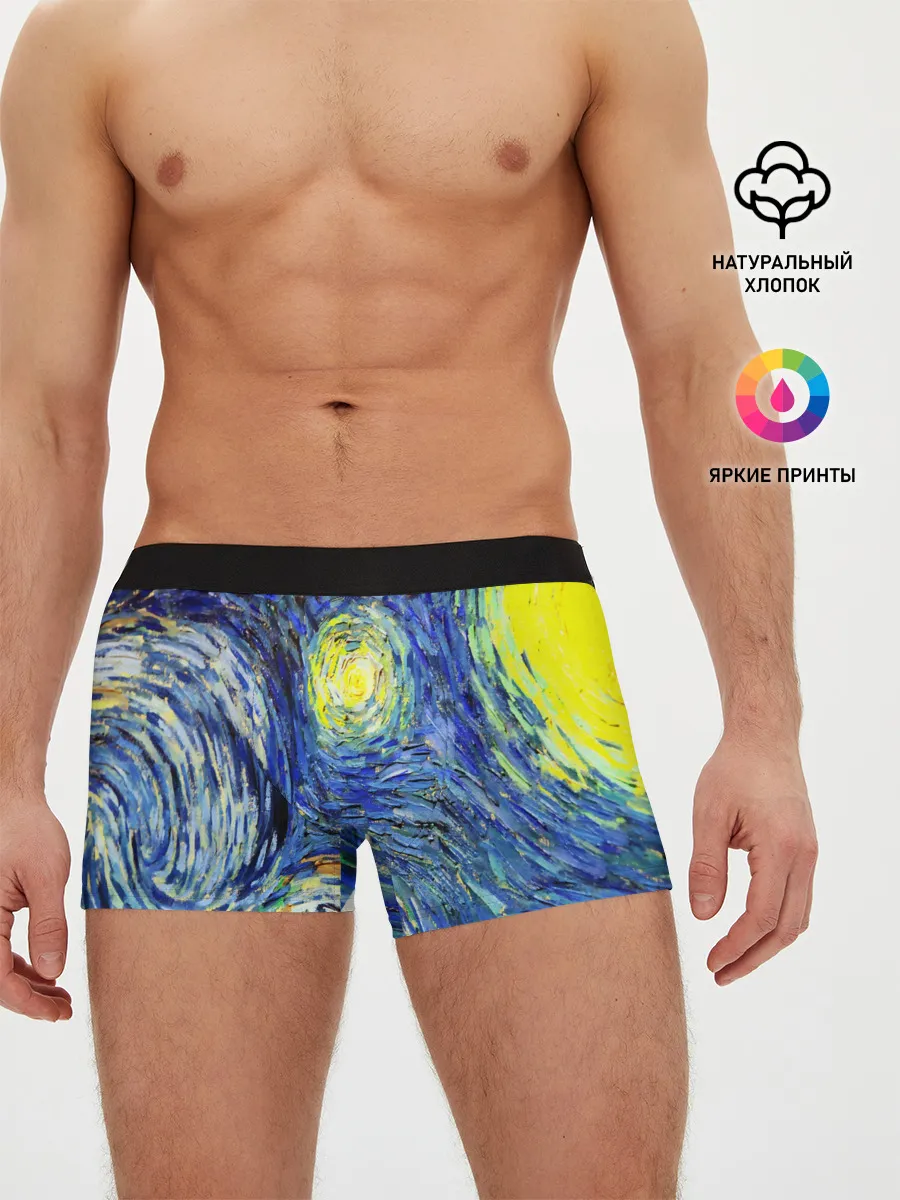 Мужские трусы боксеры / ИМПРЕССИОНИЗМ ВАНГОГ