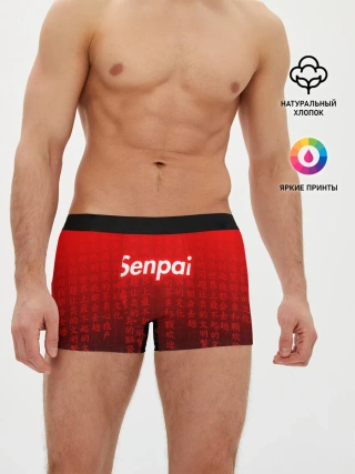 Мужские трусы боксеры / SENPAI MATRIX RED