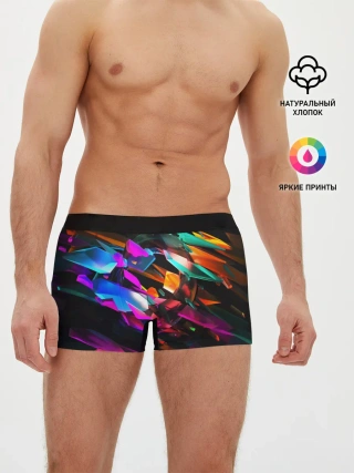 Мужские трусы боксеры / АБСТРАКЦИЯ НЕОНОВАЯ