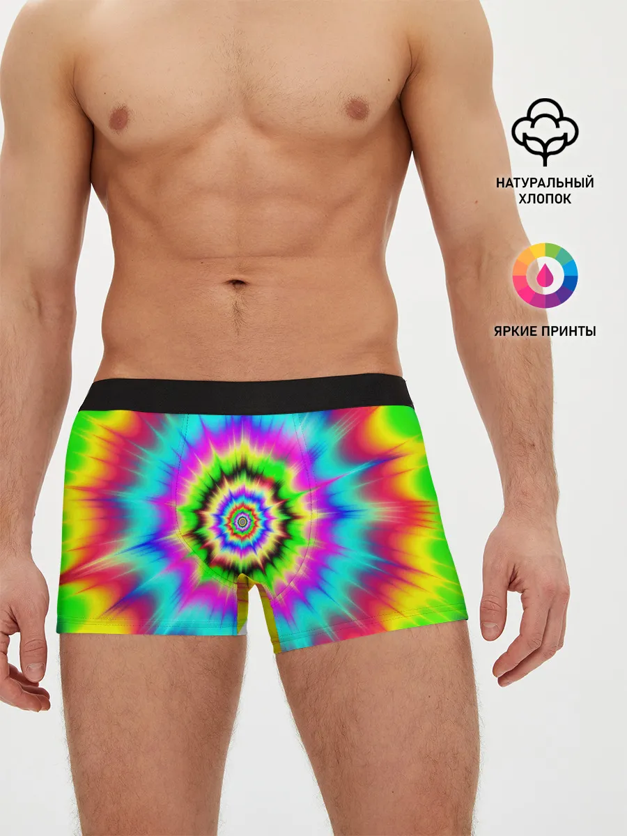 Мужские трусы боксеры / ОПТИЧЕСКИЙ УЗОР