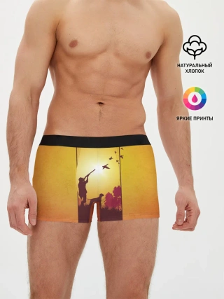 Мужские трусы боксеры / Охотник с собакой