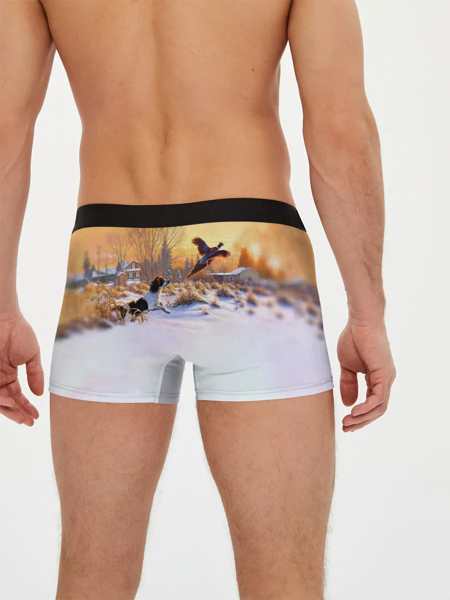 Мужские трусы боксеры / Собака и фазан