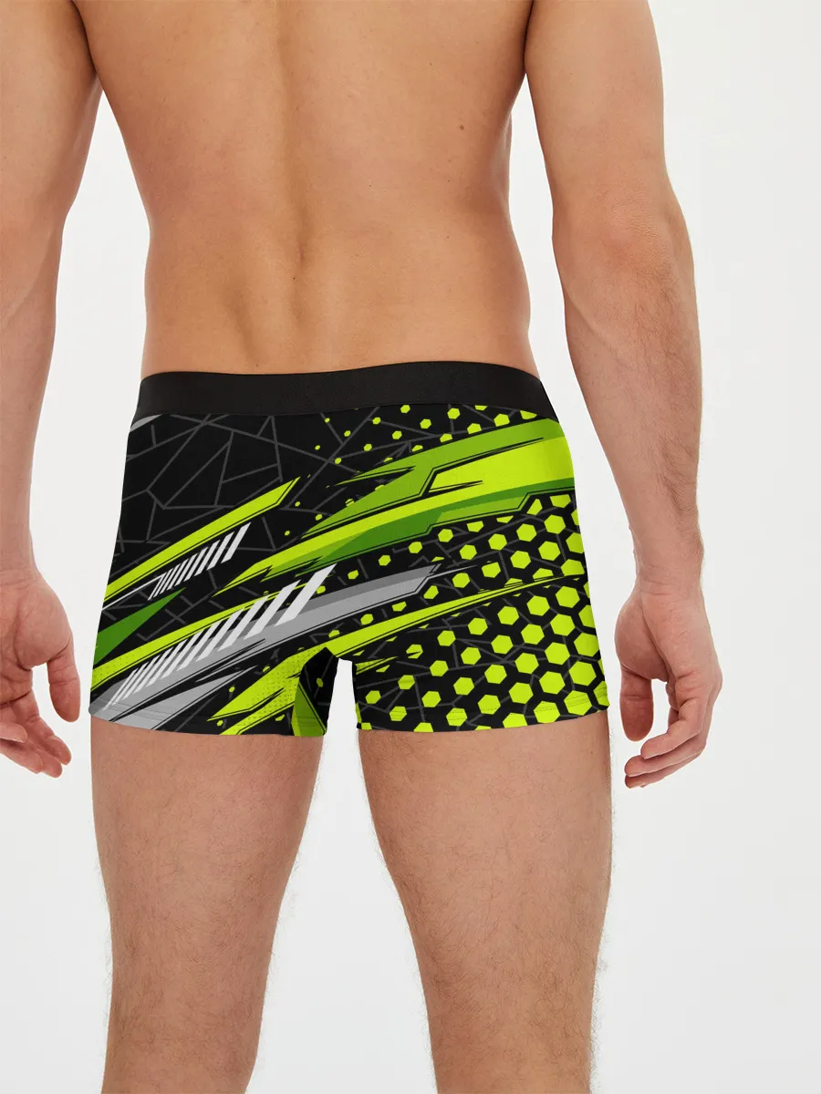 Мужские трусы боксеры / Black and Green