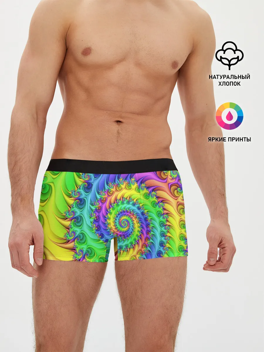 Мужские трусы боксеры / ФРАКТАЛЬНЫЙ АБСТРАКТ