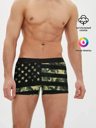 Мужские трусы боксеры / American Flag Camo