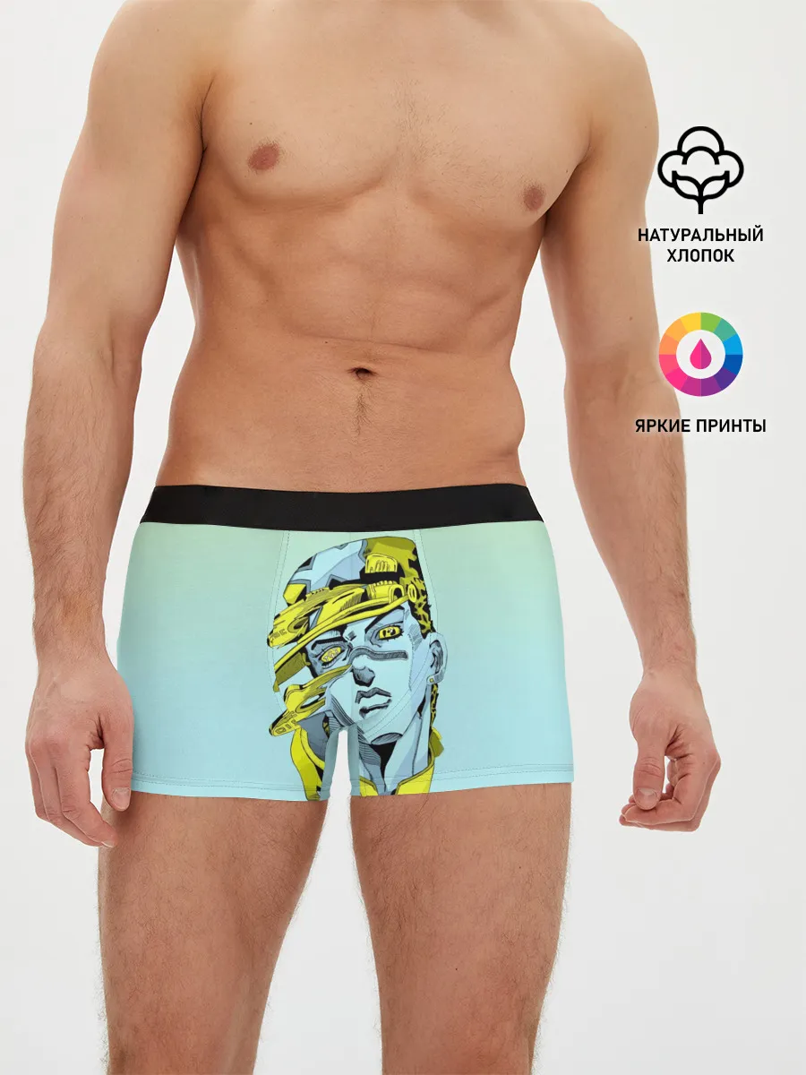 Мужские трусы боксеры / Дзётаро кудзе бирюза