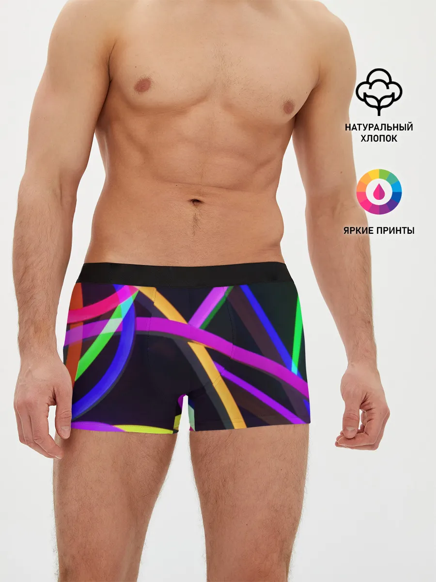 Мужские трусы боксеры / Светящиеся полосы