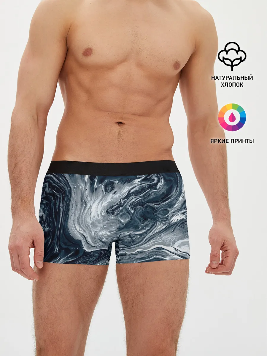 Мужские трусы боксеры / Темные холодные краски