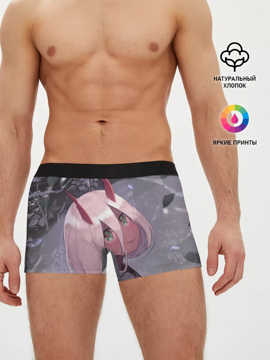 Мужские трусы боксеры / Ноль два арт серый