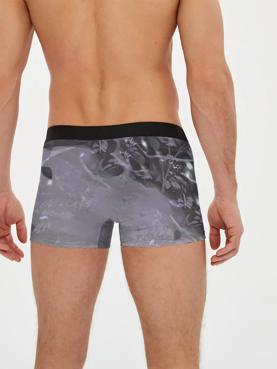 Мужские трусы боксеры / Ноль два арт серый