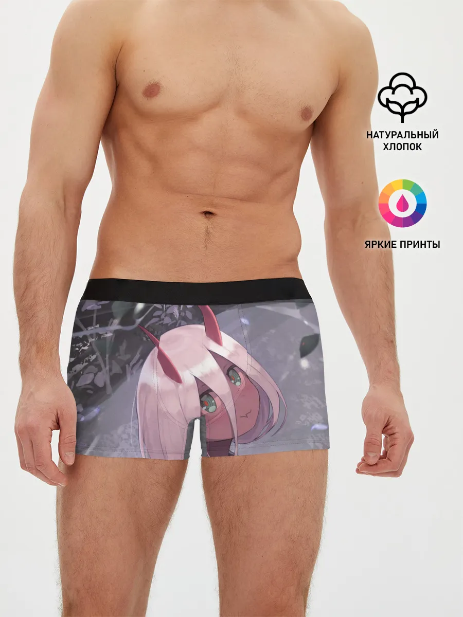 Мужские трусы боксеры / Ноль два арт серый