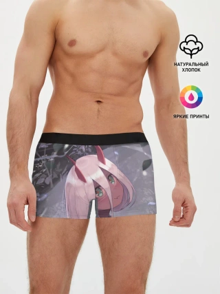 Мужские трусы боксеры / Ноль два арт серый