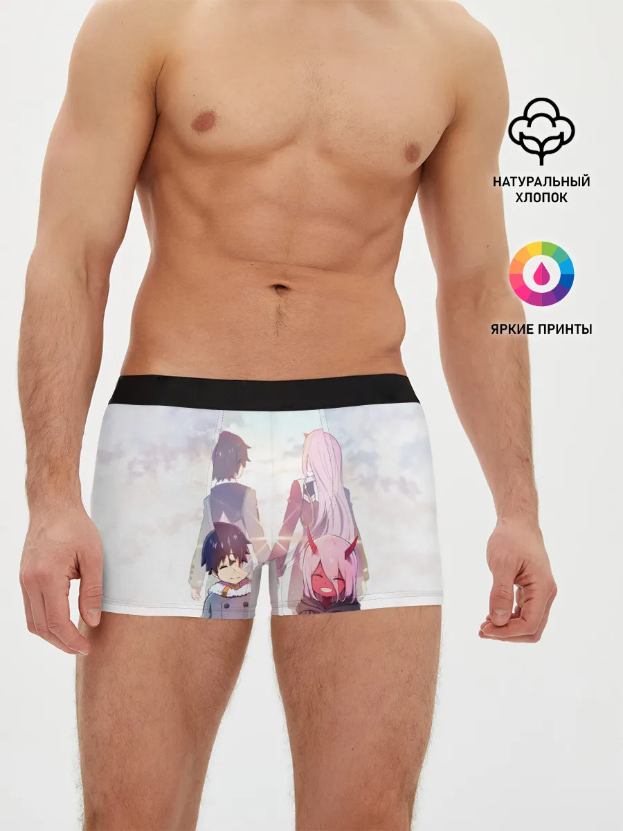 Мужские трусы боксеры / Ноль два и Хиро