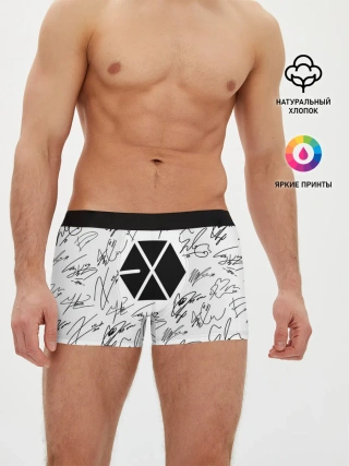 Мужские трусы боксеры / EXO BAND АВТОГРАФЫ