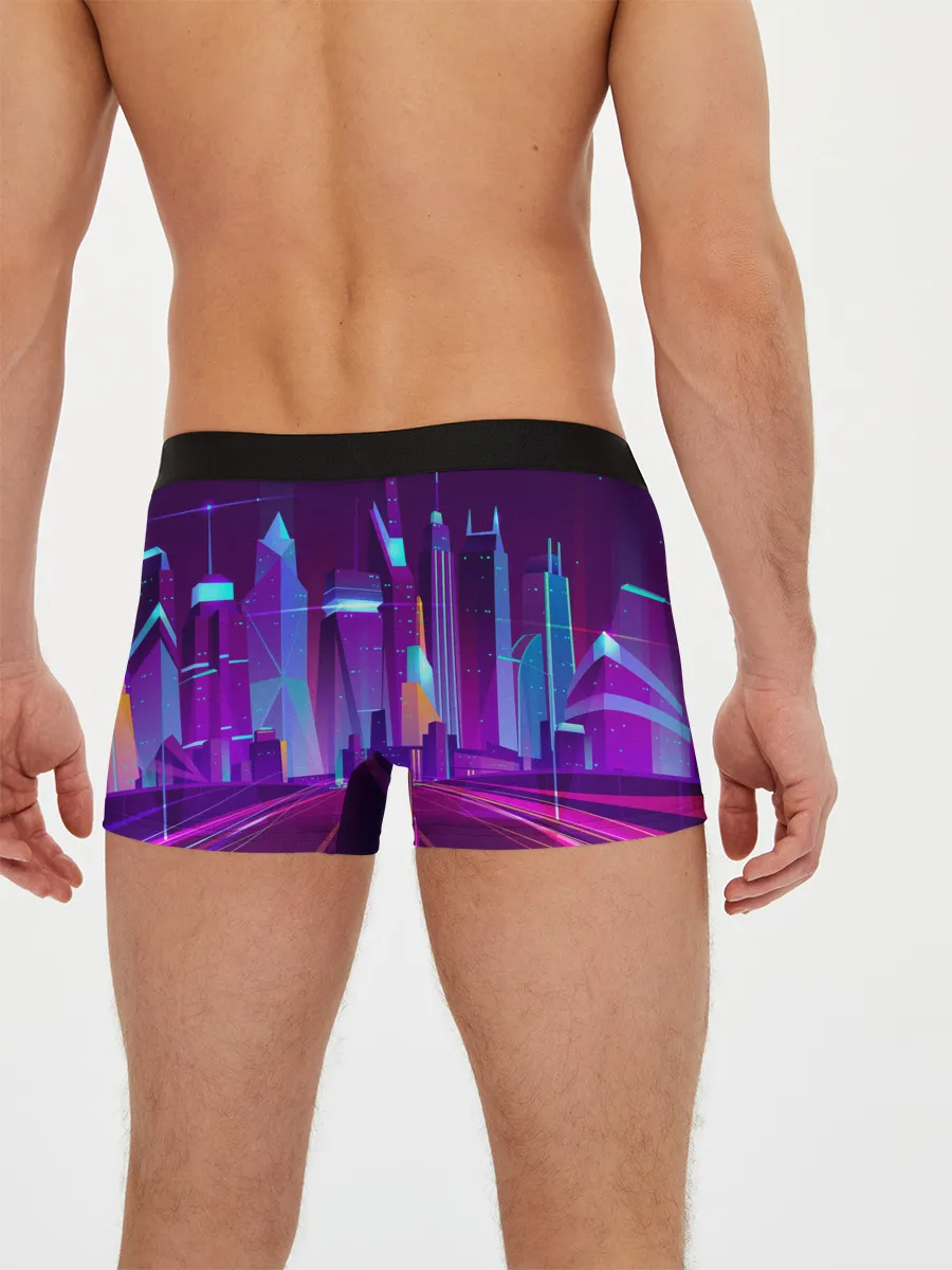 Мужские трусы боксеры / НЕОНОВЫЙ ГОРОД