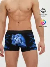 Мужские трусы боксеры / Синий тигр