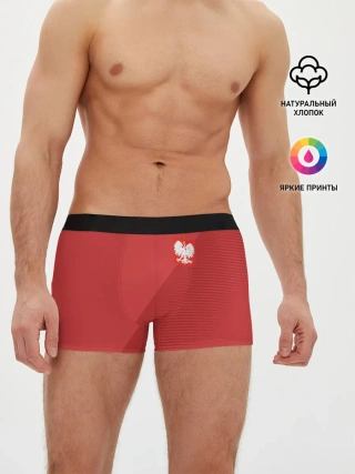 Мужские трусы боксеры / Польша форма гостевая 2018