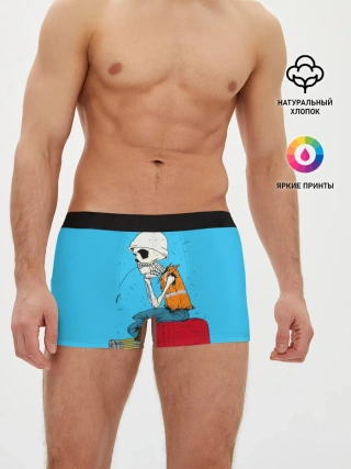 Мужские трусы боксеры / Скелетон геодезист