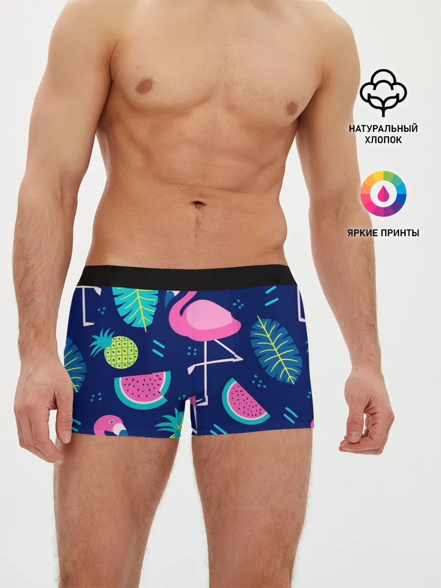 Мужские трусы боксеры / Фламинго