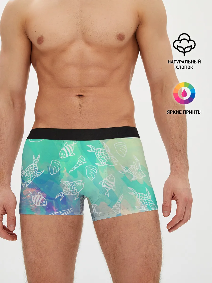 Мужские трусы боксеры / Рыбы