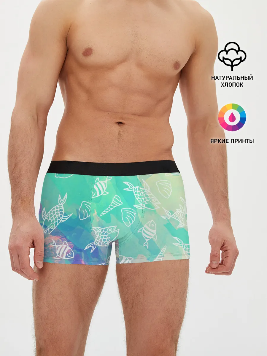 Мужские трусы боксеры / Рыбы