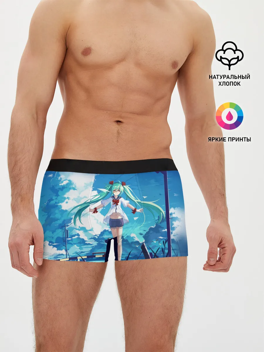Мужские трусы боксеры / Хацунэ Мику под летним небом