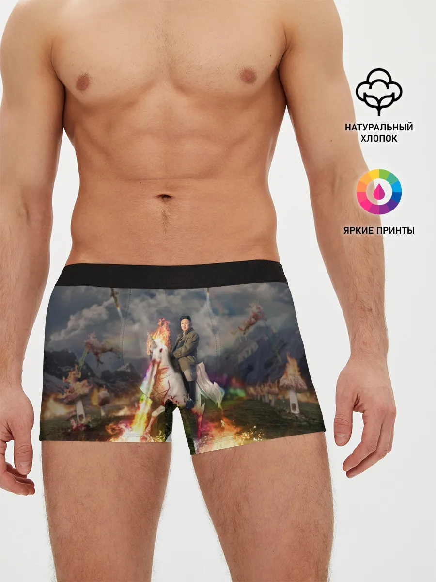 Мужские трусы боксеры / Ким чен ын на Единороге