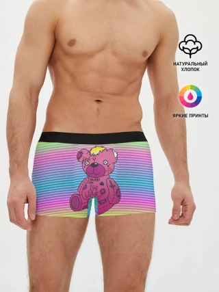 Мужские трусы боксеры / Мишка Lil Peep