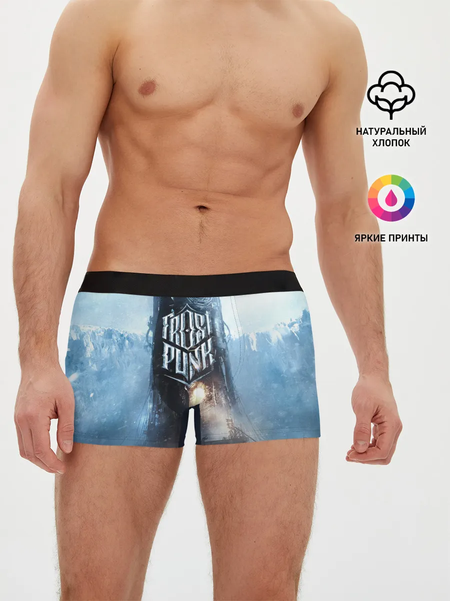 Мужские трусы боксеры / Frost punk