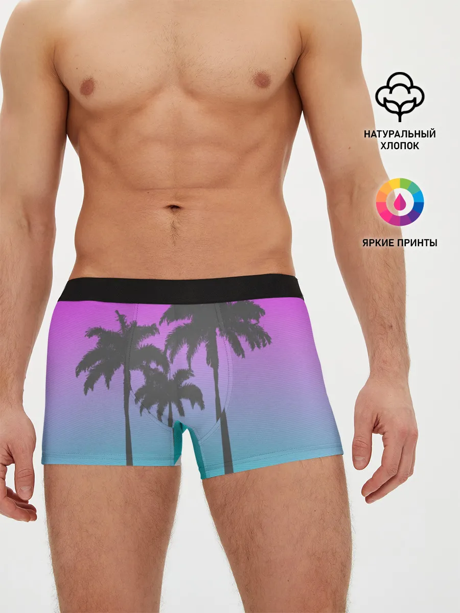 Мужские трусы боксеры / Пальмы 80s