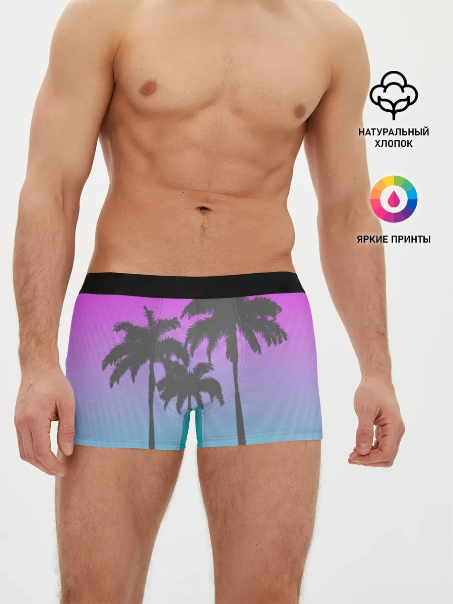 Мужские трусы боксеры / Пальмы 80s