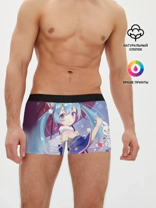 Мужские трусы боксеры / Хацуне Мику с зонтом
