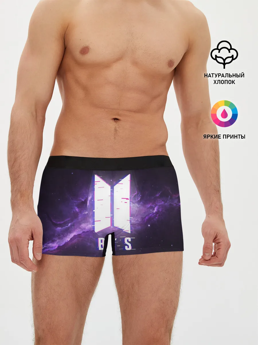 Мужские трусы боксеры / BTS SPACЕ 3D / БТС КОСМОС