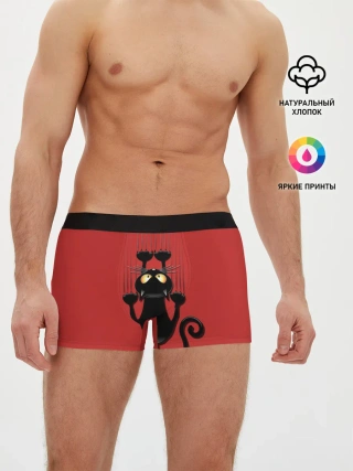 Мужские трусы боксеры / Черный Кот