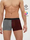 Мужские трусы боксеры / Красно белая рубашка в клетку