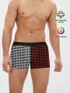 Мужские трусы боксеры / Красно белая рубашка в клетку