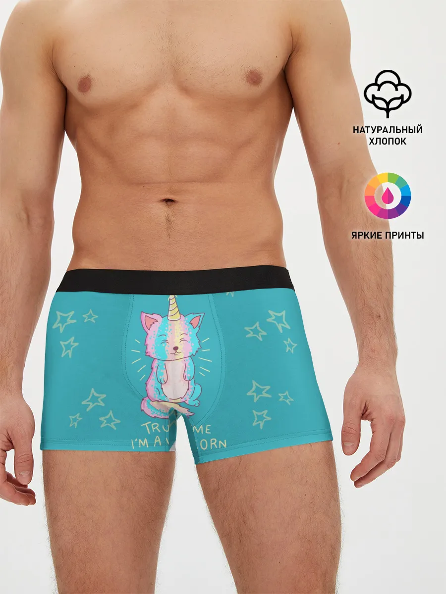 Мужские трусы боксеры / единорог